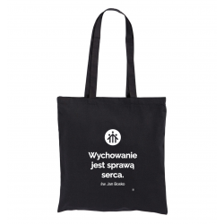 Torba z nadrukiem "Wychowanie jest sprawą serca" (czarna)