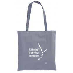 Torba z nadrukiem "Różaniec? Stanowczo odmawiam!" (szara)
